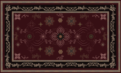 Persian carpet original design, tribal vector texture. Easy to edit and change a few global colors by swatch window.
Beautiful Ethnic abs Native persia Style Rug.cabin decor style.Aztec geometric art 