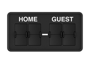 Empty Sport Games Scoreboard with Blank Flip Score. 3d Rendering