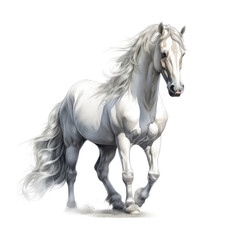 Koń, wygenerowane przez AI, ilustracja bez tła - 607684147