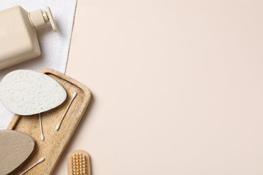 Composition with different accessories and supplies for self care