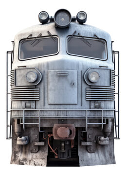 Diesel locomotive train 3d isolated. Generative AI.