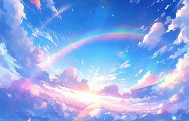繊細で芸術的な自然系背景のイラスト(AI generated image)
