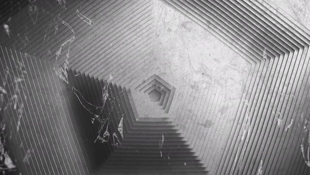 Animation of grey hexagonal surface