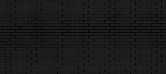 black brick wall for background