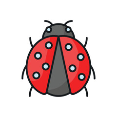 Check this carefully crafted vector of ladybug in modern style, easy to use icon