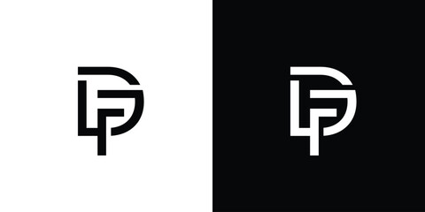 Modern and futuristic DF logo design