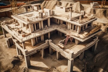 House under construction. Generate AI