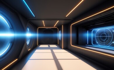 A religious sci-fi room created whith Generative AI technology