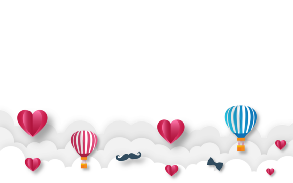  Father's Day transparent png parachute and cloud background poster or banner design template celebrate in june. Promotion and shopping template for father day styllish design. father day banner.