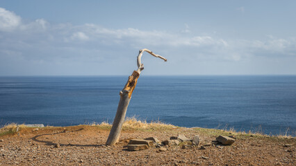 Panoramic view from Spinalonga island, sea view, Crete Greece