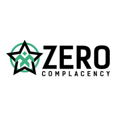 Fototapeta premium Zero Complacency logo design 