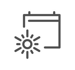 Travel and vacation related icon outline and linear vector.