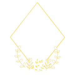  Gold Vintage Frame Wreath Design, Holiday Bokeh Background