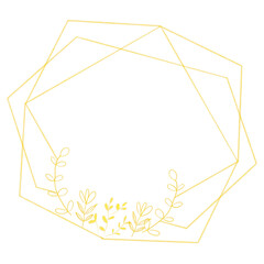  Gold Vintage Frame Wreath Design, Holiday Bokeh Background