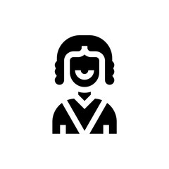 judge icon vector graphic with colors