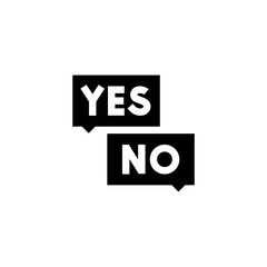 yes and no icon vector graphic with colors