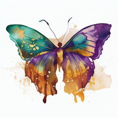 butterfly watercolor style Generative AI