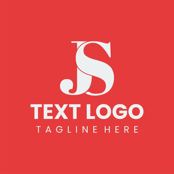 js letter modern logo simple vector