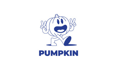 Pumpkin Mascot Logo Design