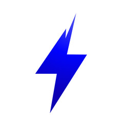 electric vector blue gradient lightning icon logo and symbol