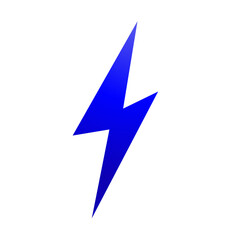 electric vector blue gradient lightning icon logo and symbol