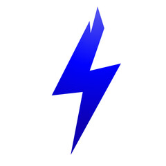 electric vector blue gradient lightning icon logo and symbol