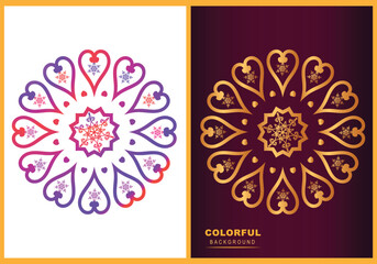 Free vector luxury colorful mandala wallpaper background design template