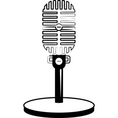 Retro Microphone Doodle
