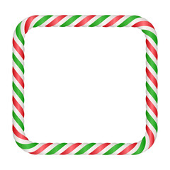 Candy Cane Frame Square