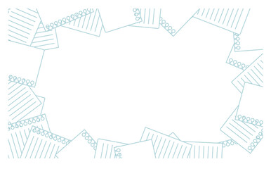 バラバラになったメモ用紙のフレーム