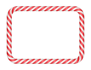 Candy Cane Frame Rectangle
