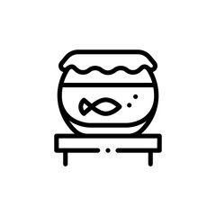 fishbowl icon vector graphic with colors