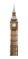 Foto op Plexiglas Big Ben in London UK cut out and isolated on transparent white background © Photocreo Bednarek