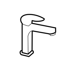 faucet bathroom hand drawn organic line
