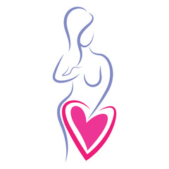 Obraz na płótnie Canvas Breast Cancer Information logo design