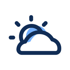 sun filled line icon