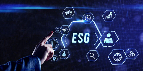 Internet, business, Technology and network concept. ESG Environmental Social Governance concept....