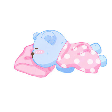 Blue Bear sleeping 
