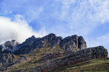 Table Mountain from below with cable cart