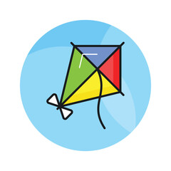 A perfect design vector of kite flying, well designed icon of leisure activity