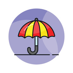 Check this creatively designed icon of umbrella in editable style, ready to use vector