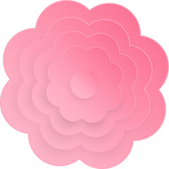 Flower, Element of floral paper cut. Paper cut of flower shape and spring symbol.
