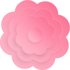 Flower, Element of floral paper cut. Paper cut of flower shape and spring symbol.