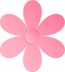 Flower, Element of floral paper cut. Paper cut of flower shape and spring symbol.