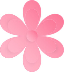 Obraz na płótnie Canvas Flower, Element of floral paper cut. Paper cut of flower shape and spring symbol.