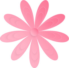Flower, Element of floral paper cut. Paper cut of flower shape and spring symbol.