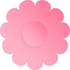 Flower, Element of floral paper cut. Paper cut of flower shape and spring symbol.