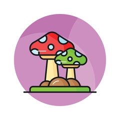 Have a look at this amazing icon of mushroom, oyster mushroom in modern style