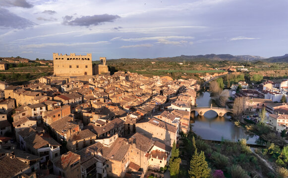 Aerial view of Valderrobres, Teruel, Spain.