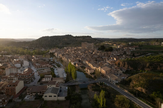 Aerial view of Valderrobres, Teruel, Spain.